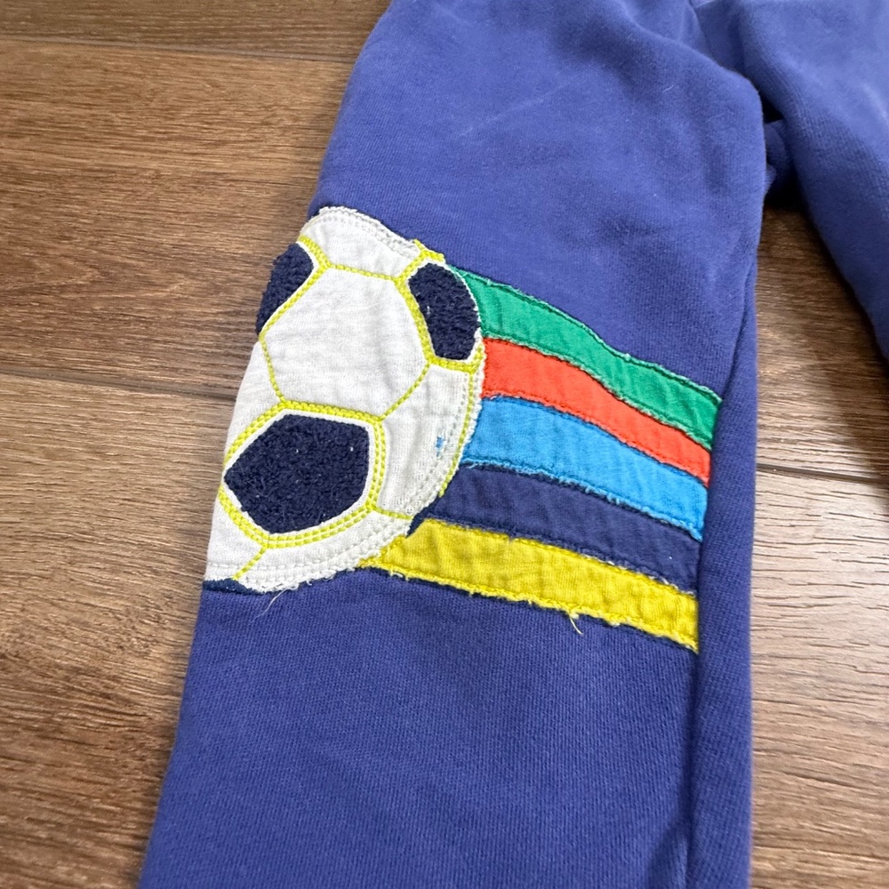 Mini Boden Toddler Boy Appliqué Sweatpants, Soccer, Pull-On, Fall, Navy 3Y - Picture 2 of 10